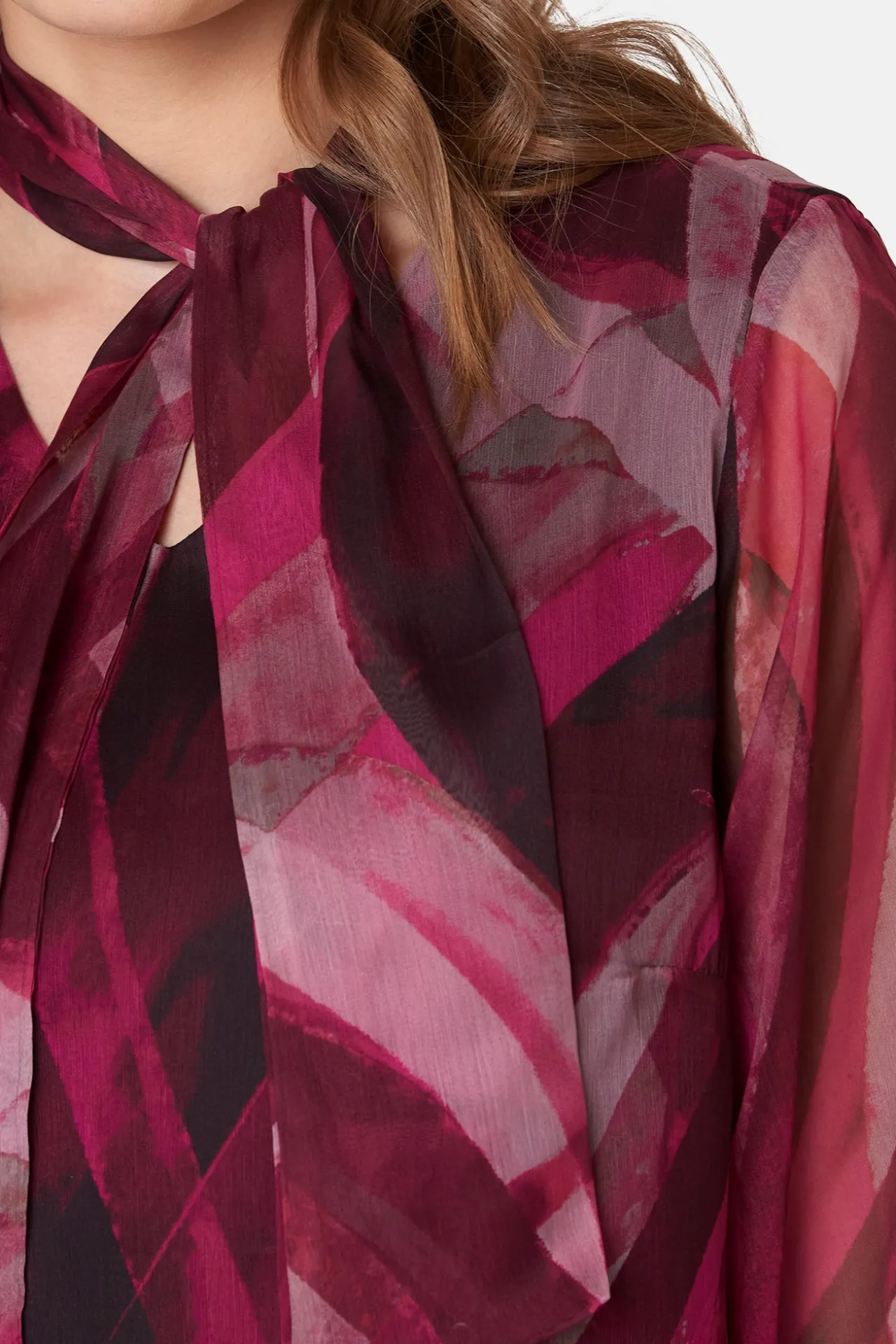 rmet_bluse__fuchsia_red_1.webp 3/4 ærmet Bluse - Fuchsia Red