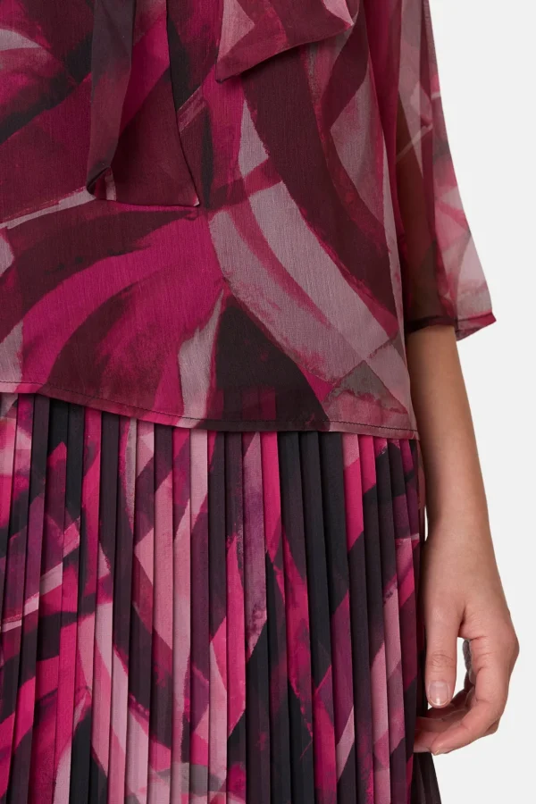 3/4 ærmet Bluse - Fuchsia Red