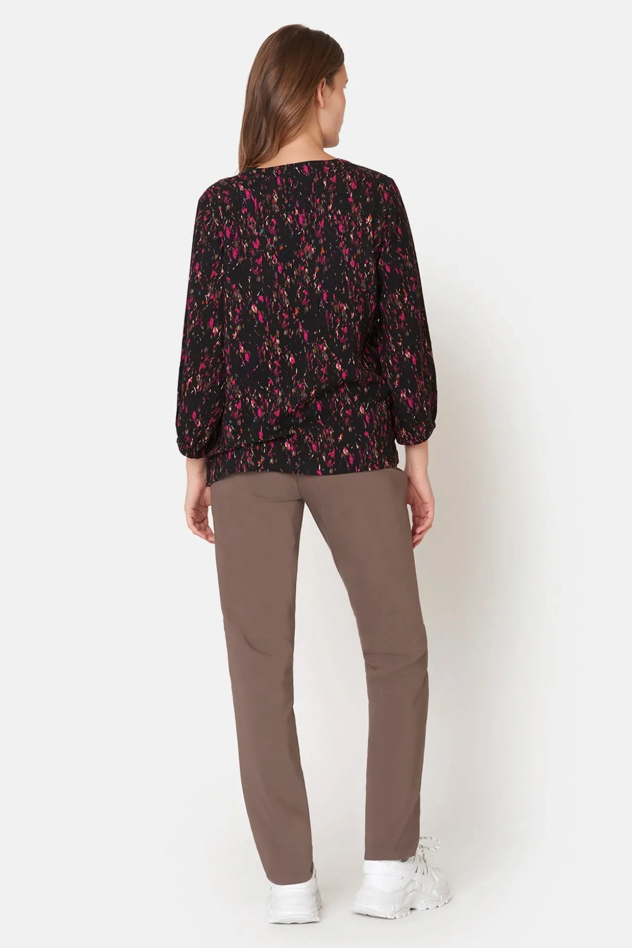 rmet_bluse__sort_mix_3.webp 3/4 ærmet Bluse - Sort Mix