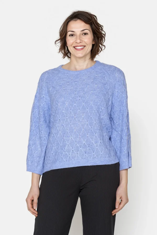 3/4 ærmet Pullover - Blå