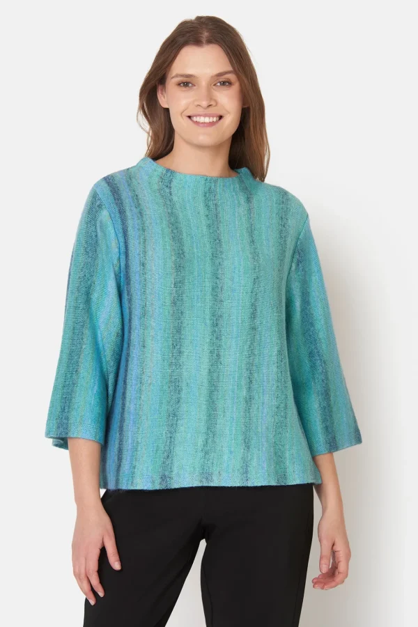 3/4 ærmet Pullover - Deep Sea