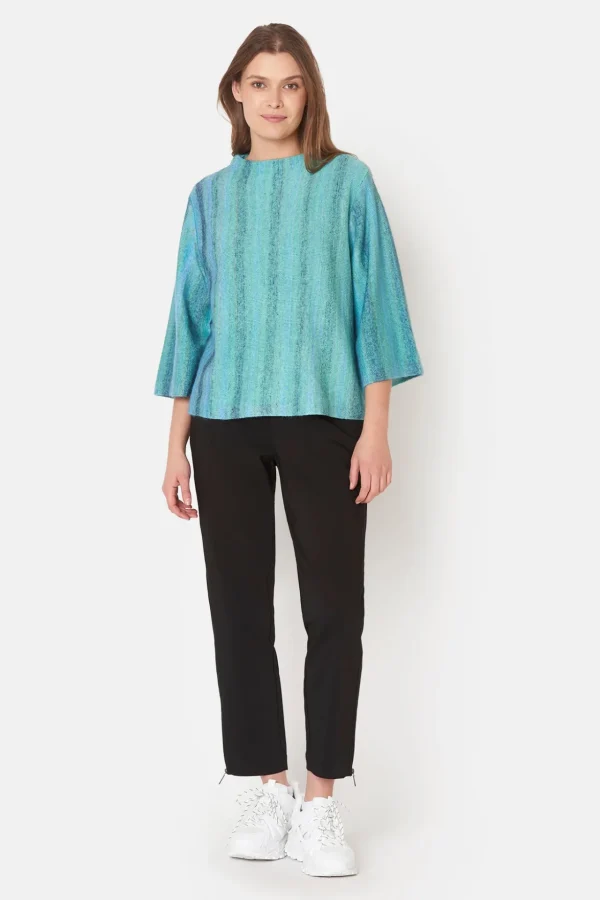 3/4 ærmet Pullover - Deep Sea