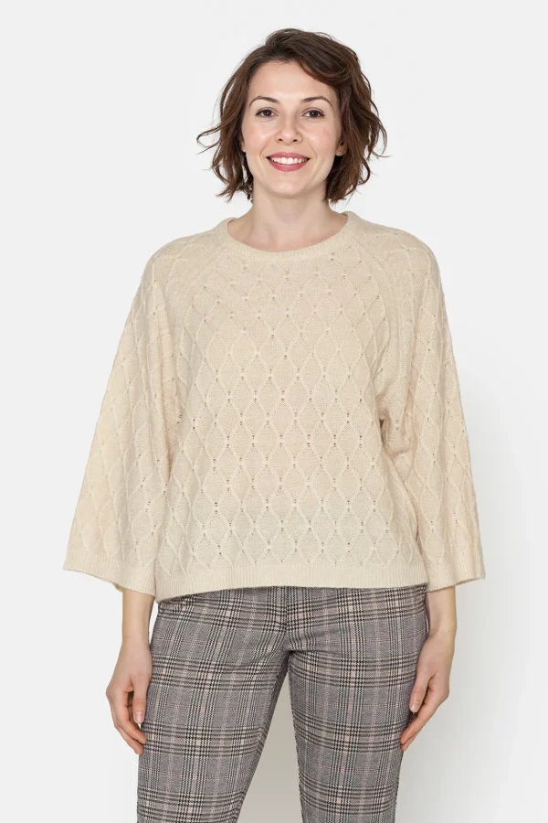 3/4 ærmet Pullover - Rainy Day Melange