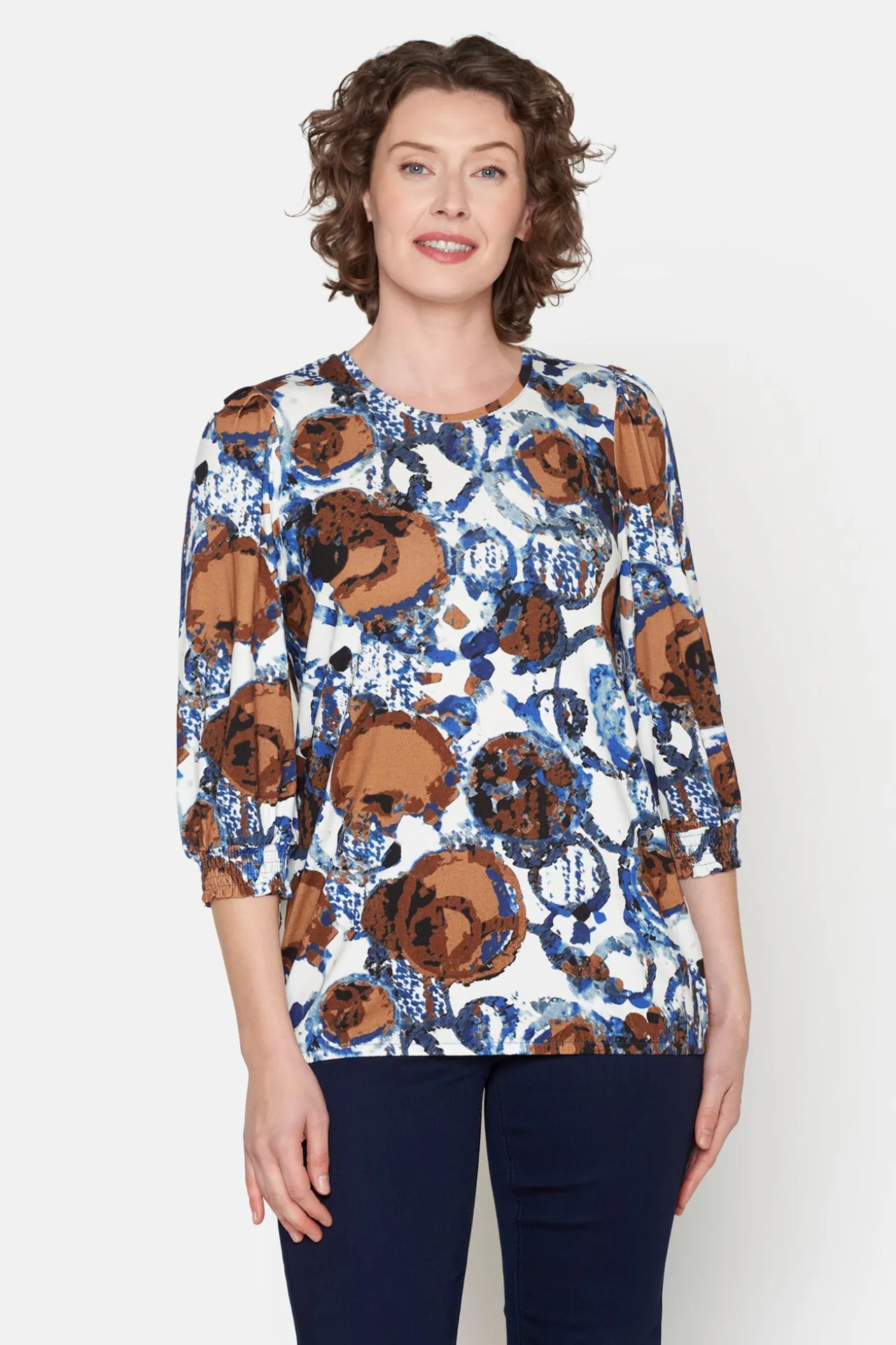 rmet_tshirt__blue_0.webp 3/4 ærmet T-shirt - Blue