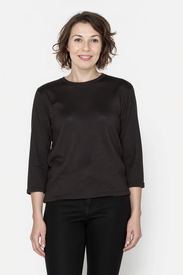 3/4 ærmet T-shirt - Sort