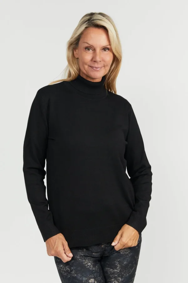 Rullekrave Pullover - Black