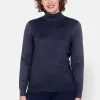 Rullekrave Pullover - Midnight Blue