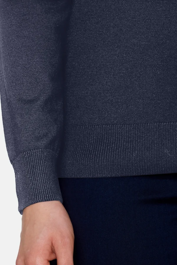 Rullekrave Pullover - Midnight Blue