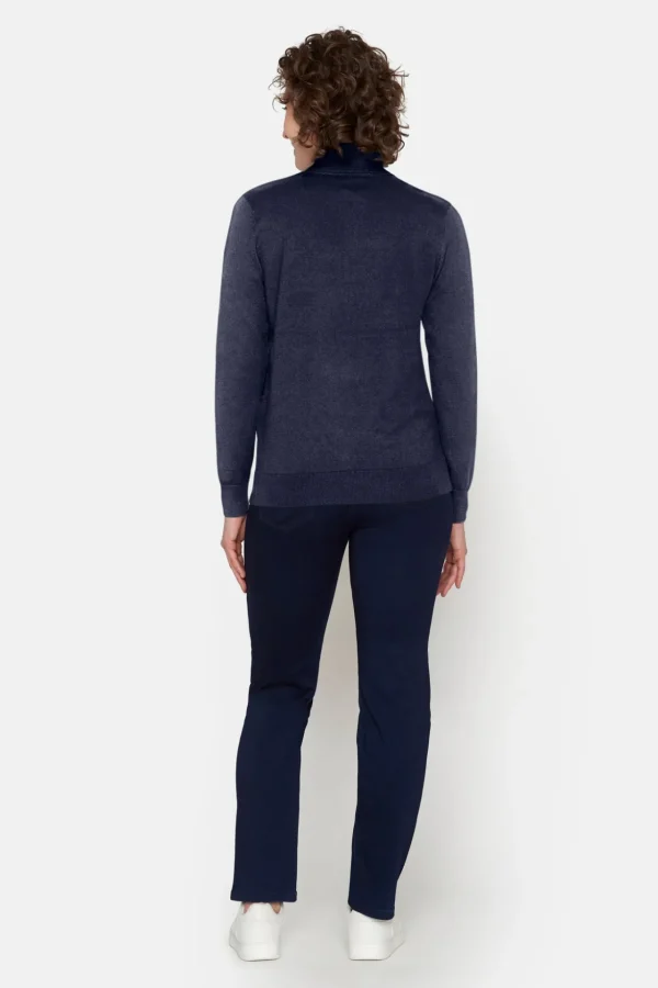 Rullekrave Pullover - Midnight Blue
