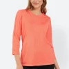 3/4 Sleeve Pullover - Melon