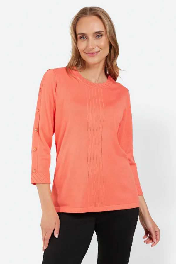 3/4 Sleeve Pullover - Melon