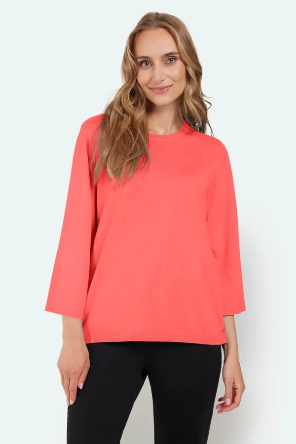 3/4 Sleeve Pullover - Melon