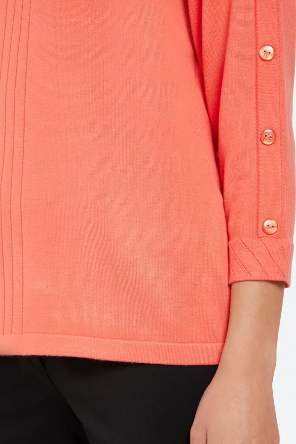 3/4 Sleeve Pullover - Melon