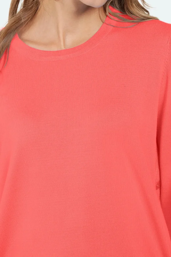 3/4 Sleeve Pullover - Melon