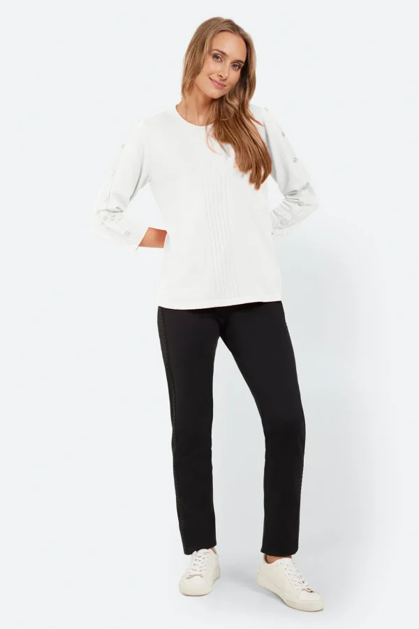 3/4 Sleeve Pullover - Off White