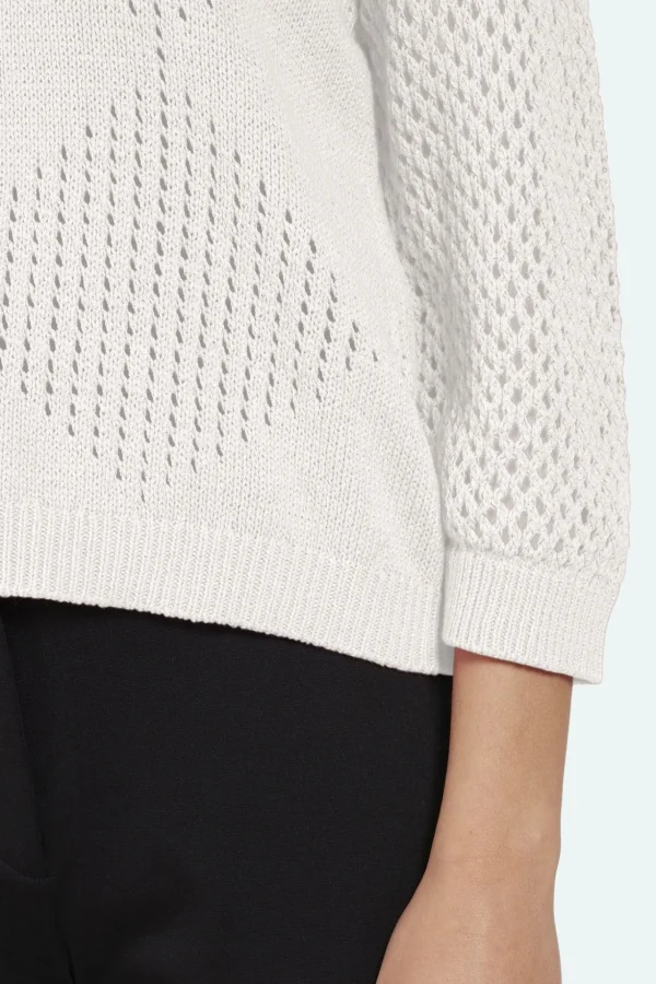 3/4 Sleeve Pullover - Off White