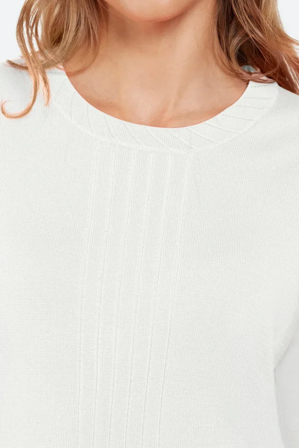 3/4 Sleeve Pullover - Off White