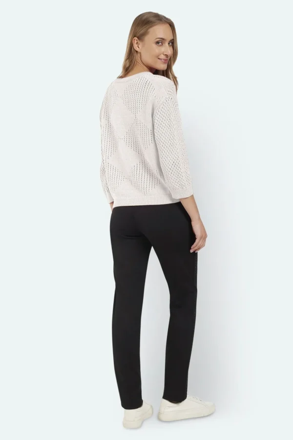 3/4 Sleeve Pullover - Off White