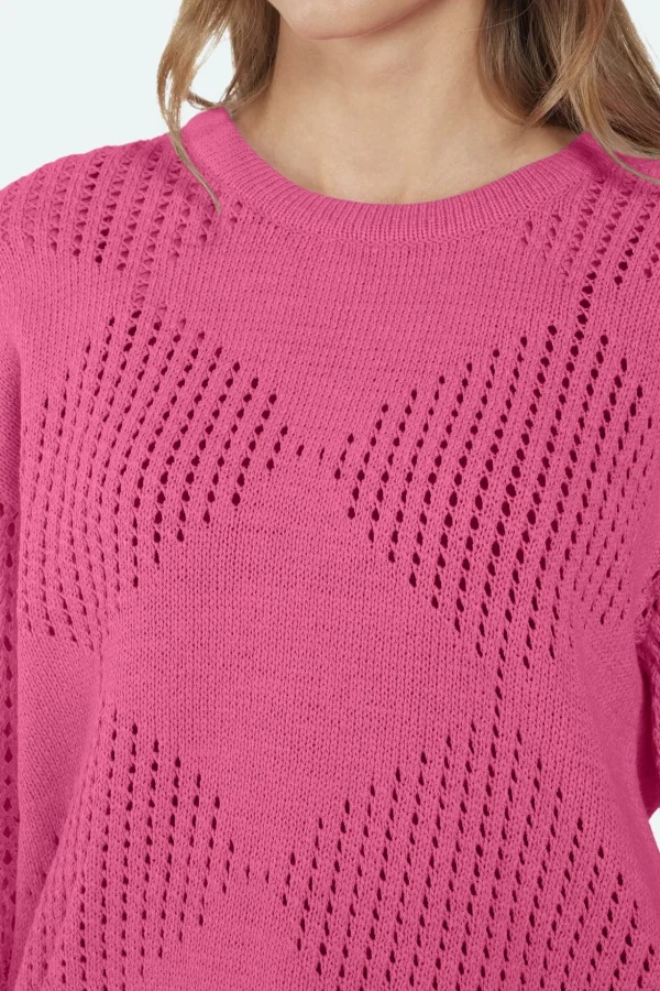 3/4 Sleeve Pullover - Pink