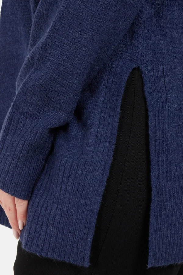 Strik pullover - Blå