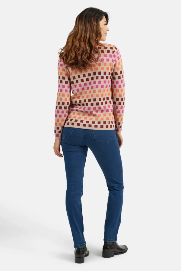 Strik pullover - Fuchsia Rød