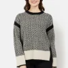 Strik pullover - Jacquard - Grå mix