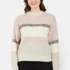 Strik pullover - Rosa mix