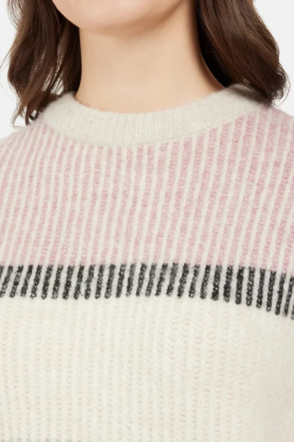 Strik pullover - Rosa mix