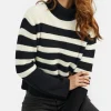 Strik pullover med rullekrave - Sort