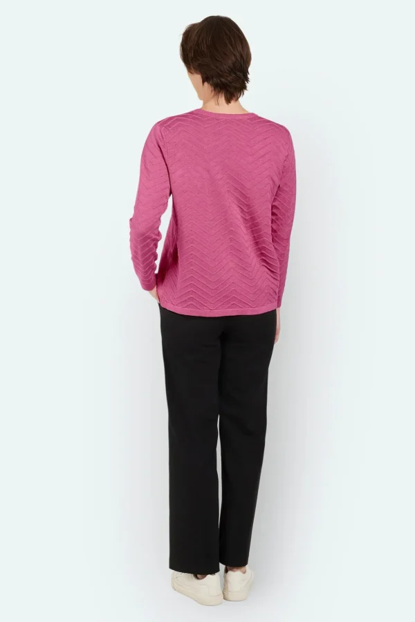 Striktrøje - Mørk Pink