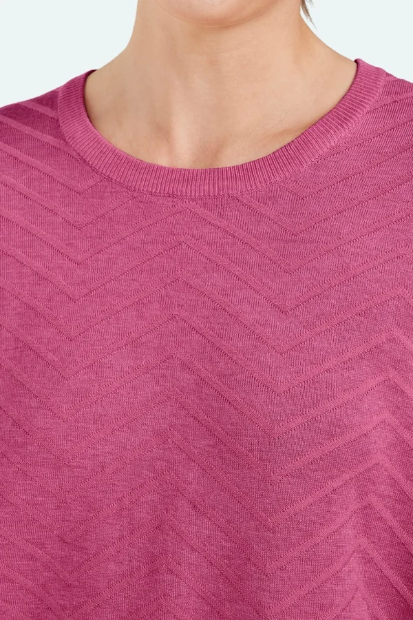 Striktrøje - Mørk Pink