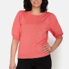 Sweater Kortærmet - Spiced Coral Melange
