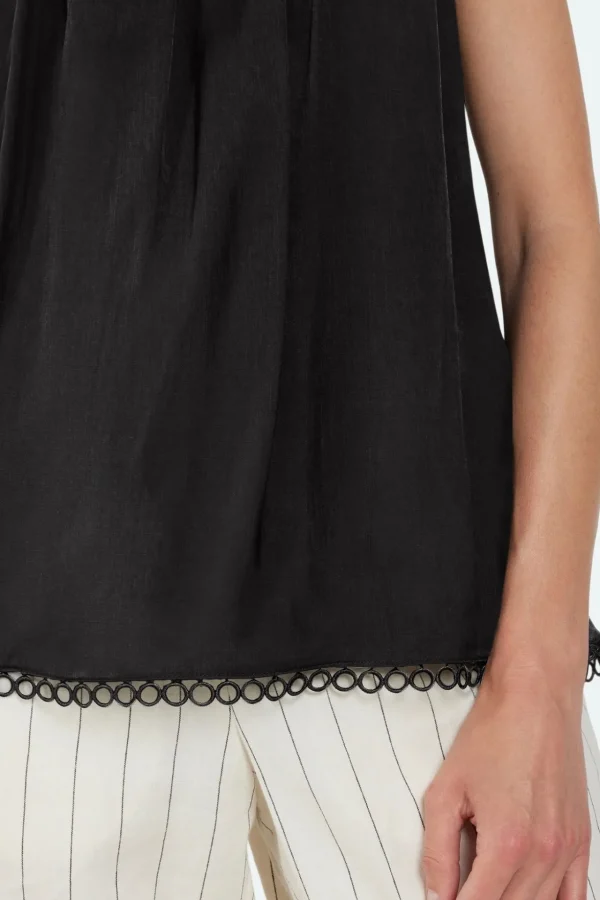 Top - Sort - Blondedetaljer