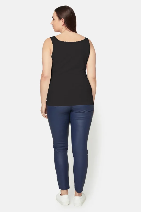 Top Med Blondedetaljer - Sort