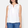 Top Med Broderi Anglaise - Hvid
