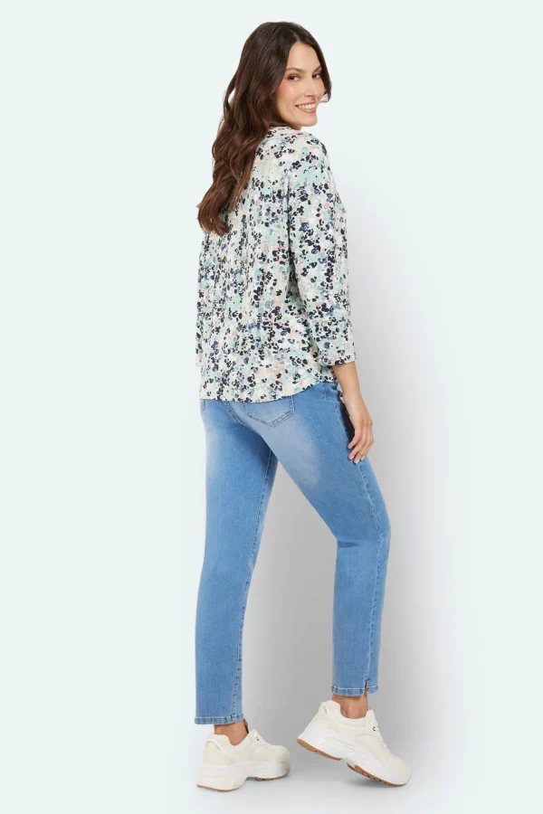 T-shirt - Blå - Rund hals