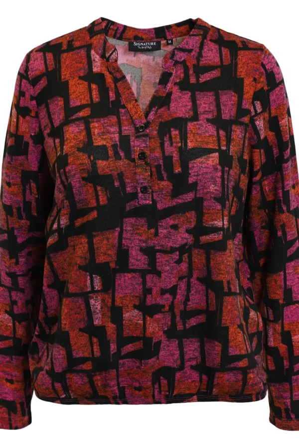 T-shirt - Fuchsia Rød mix