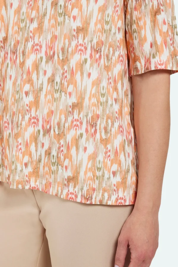 T-shirt - Orange - V-hals