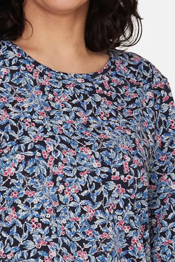 T-shirt 3/4 ærme - Navy Mix