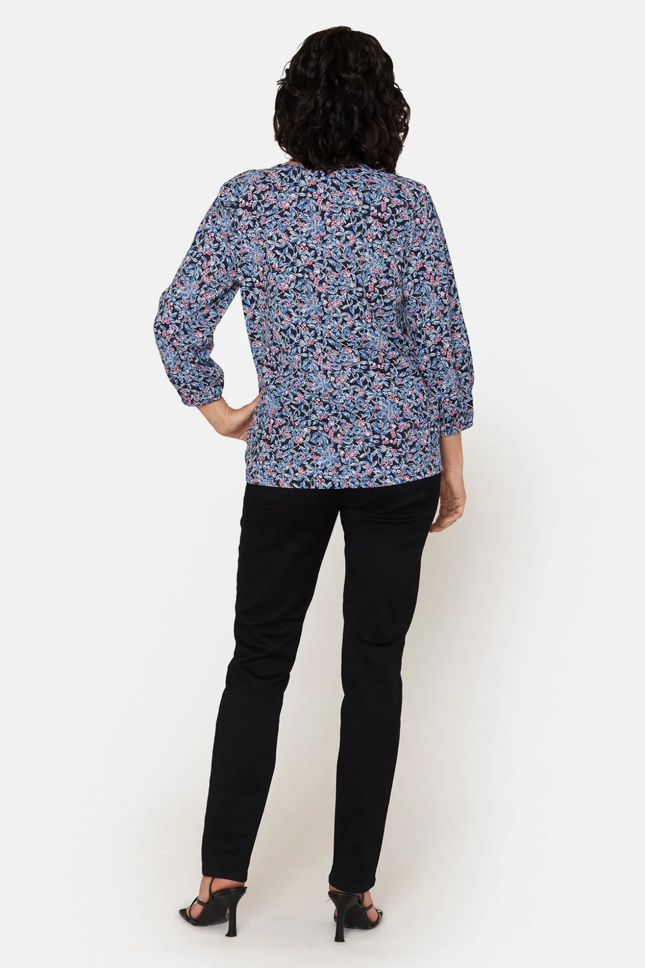 tshirt__rme__navy_mix_3.webp T-shirt 3/4 ærme - Navy Mix