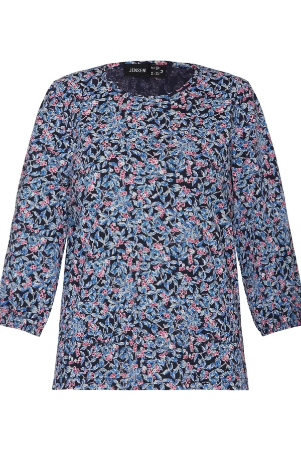 T-shirt 3/4 ærme - Navy Mix