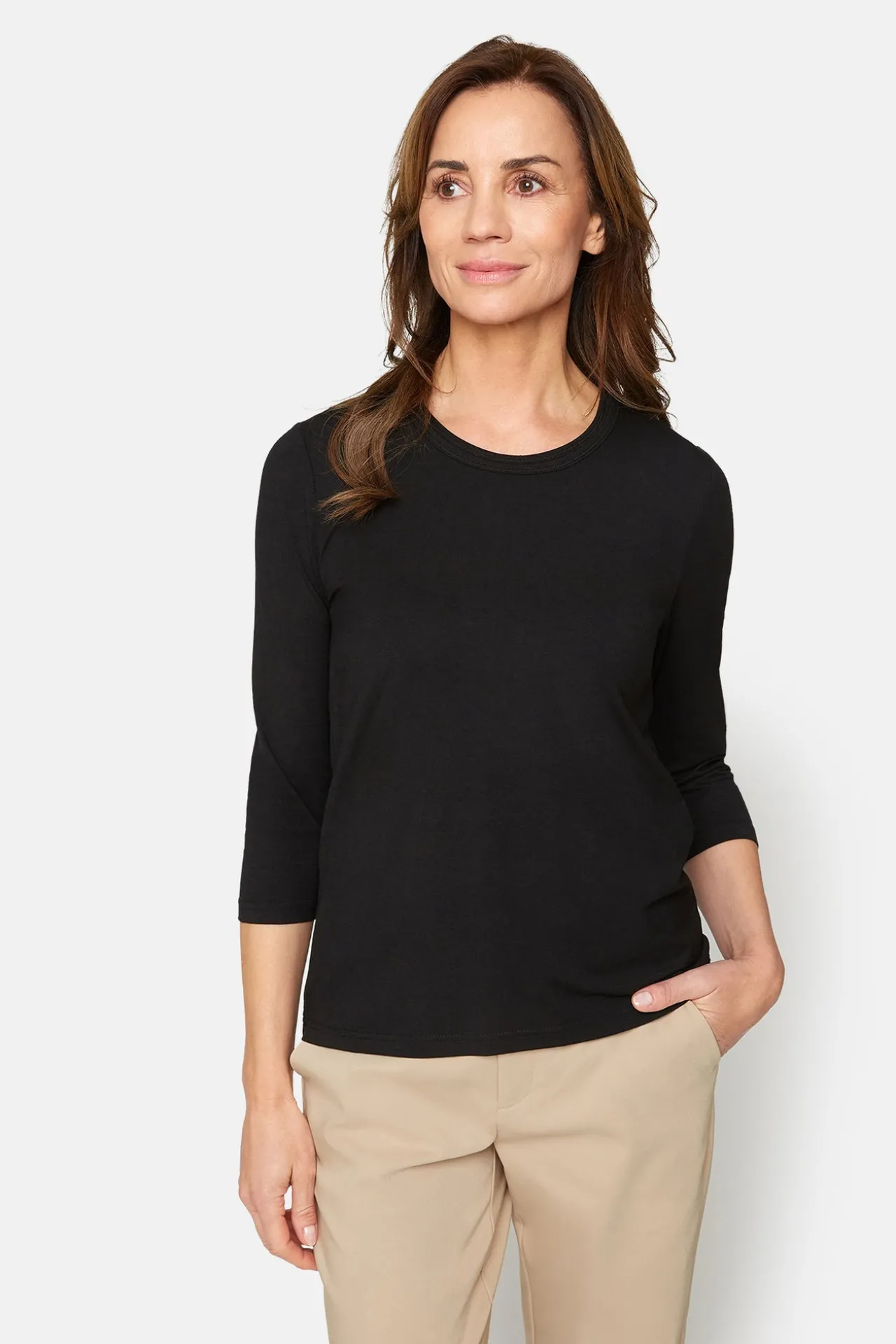 tshirt__rme__sort_0.webp T-shirt 3/4 ærme - Sort