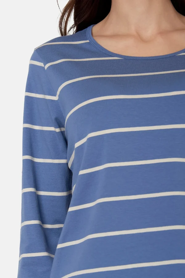 T-shirt, Langærmet - Blue Horizon Mix