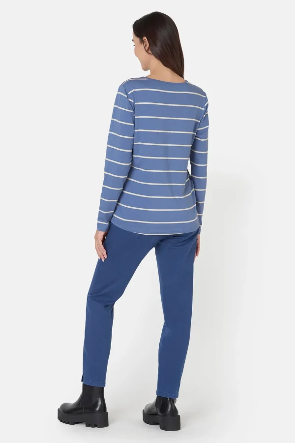 T-shirt, Langærmet - Blue Horizon Mix