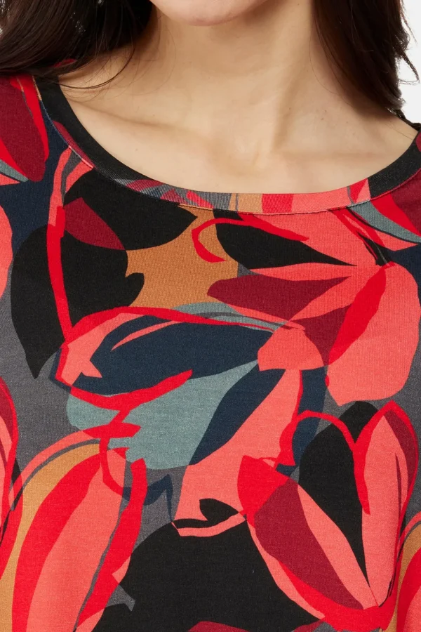 T-shirt Langærmet - True Red Mix