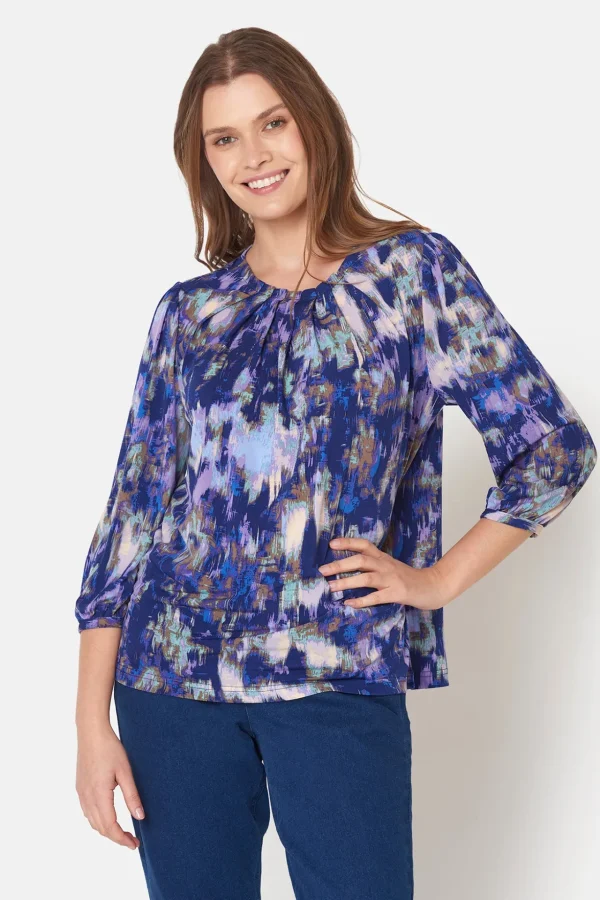 T-shirt Med 3/4 ærmer - Beacon Blue