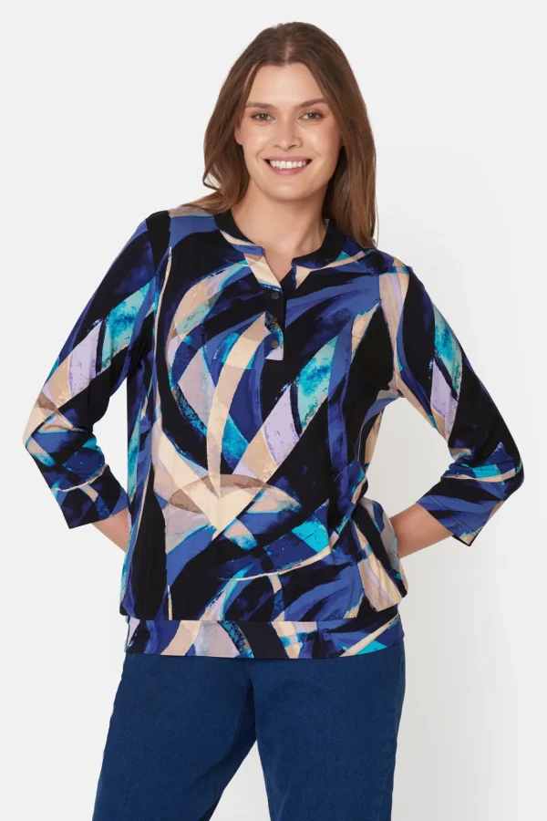 T-shirt Med 3/4 ærmer - Beacon Blue