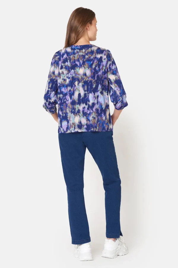 T-shirt Med 3/4 ærmer - Beacon Blue