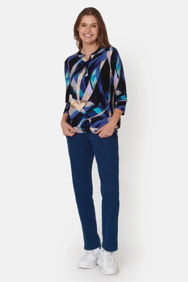 T-shirt Med 3/4 ærmer - Beacon Blue