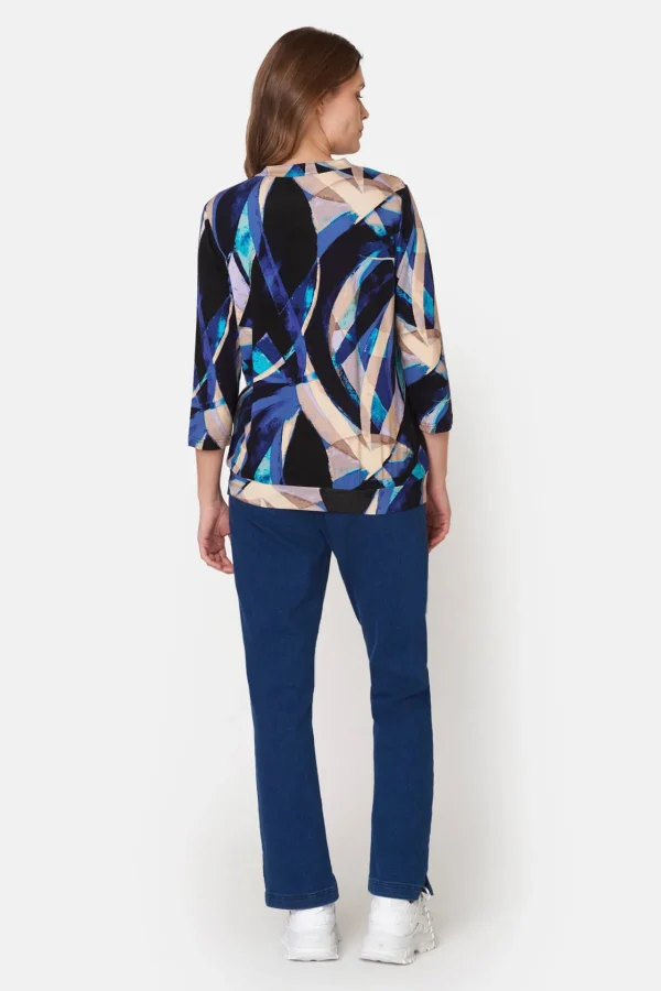 T-shirt Med 3/4 ærmer - Beacon Blue